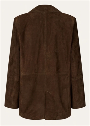 Bella suede blazer Chocolate Oval Square